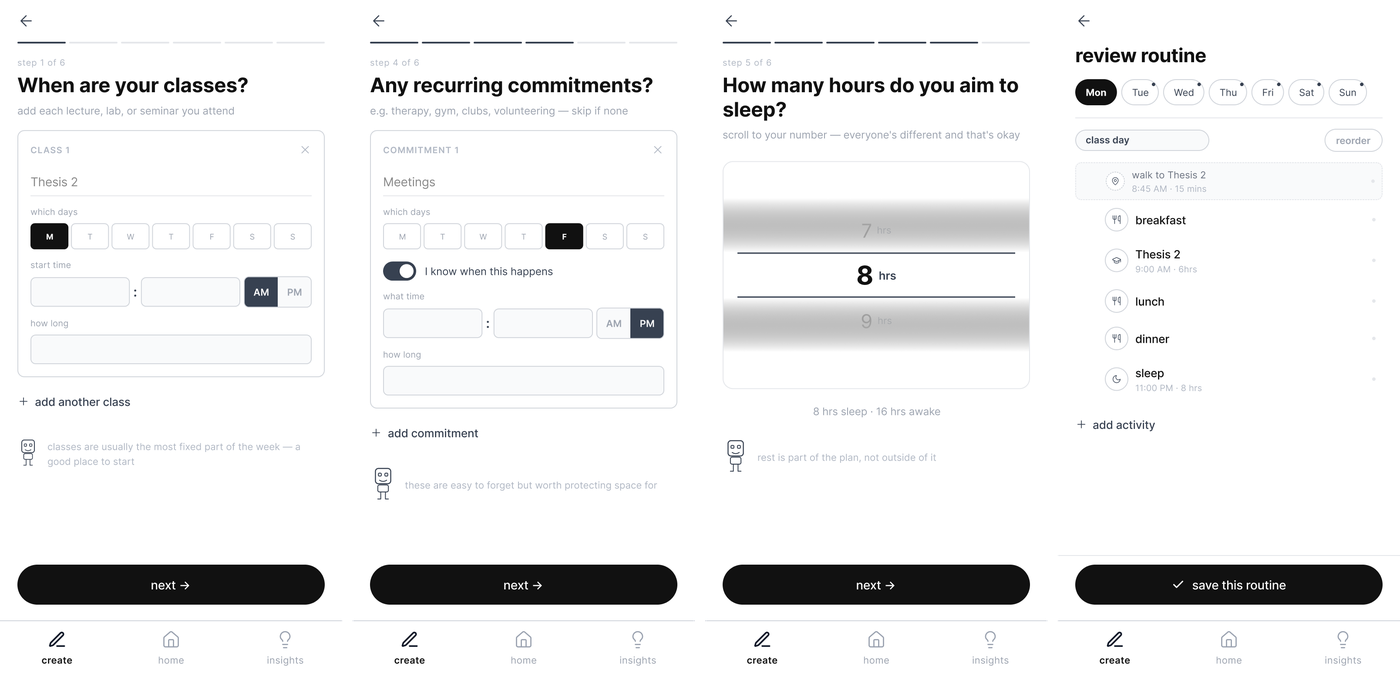 Mid-fidelity screens tested with a scenario-based task